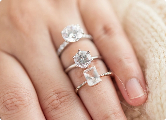 Start with an engagement ring setting