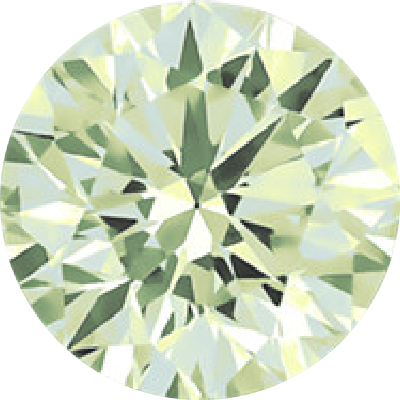 Green Color Round Diamond