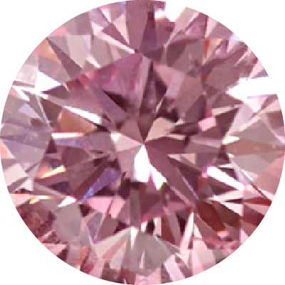 Pink Color Round Diamond
