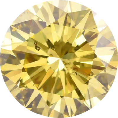 Yellow Color Round Diamond