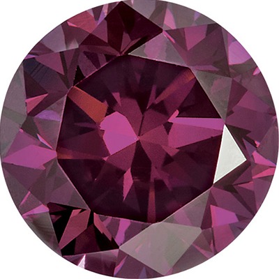 Purple Color Round Diamond