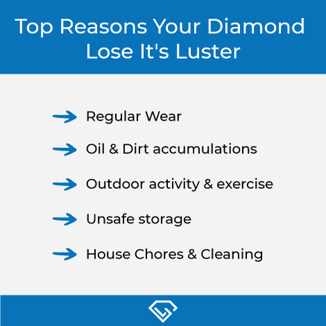 Common Causes to lose diamond shine