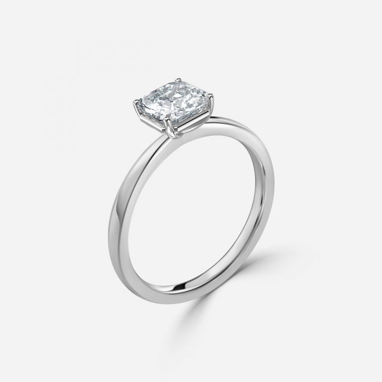 1 carat asscher cut diamond ring
