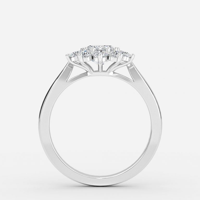 1 carat diamond cluster ring