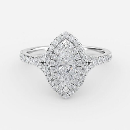 Aalia Marquise Halo Engagement Ring