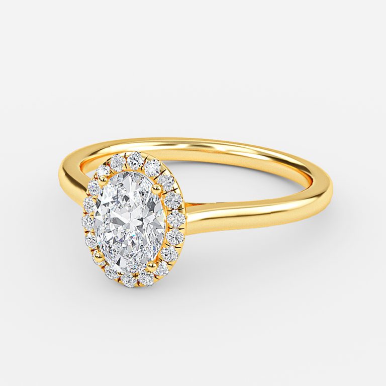 1 carat oval halo diamond ring