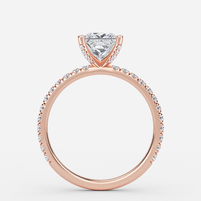 1 carat princess cut diamond ring band