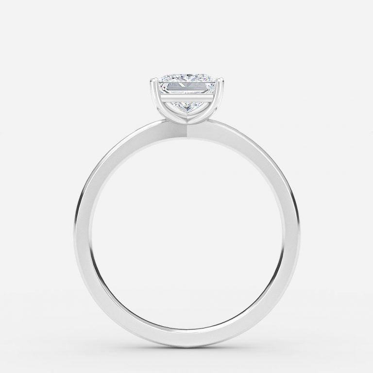 1 carat princess cut solitaire diamond engagement ring