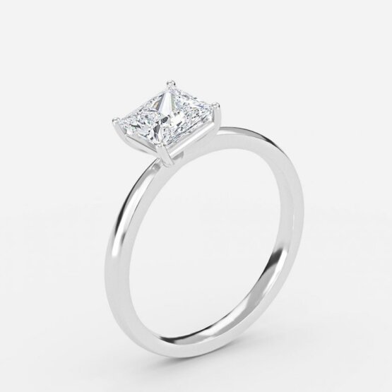 1 carat princess cut solitaire diamond rings