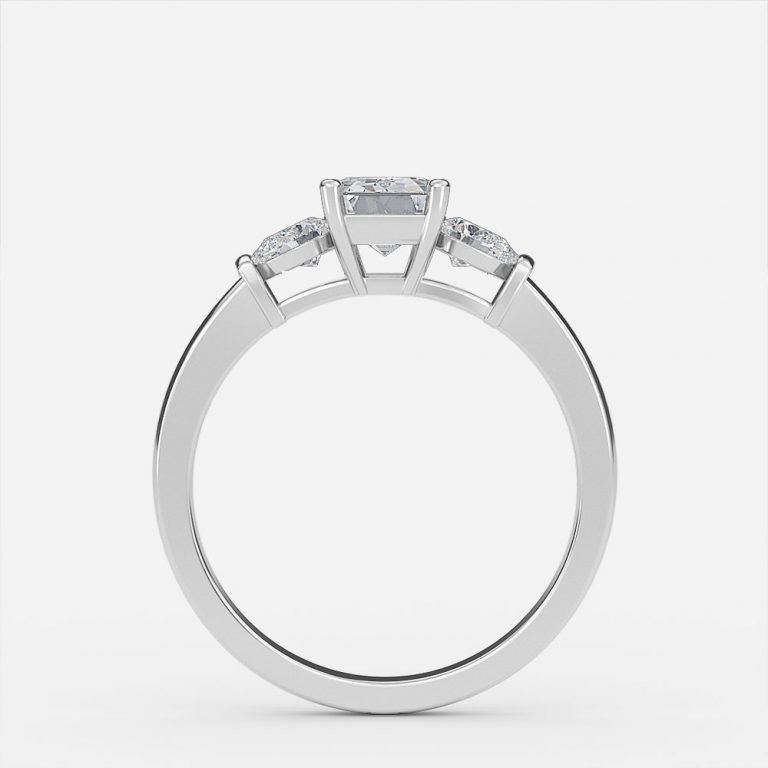 1 carat three stone diamond ring