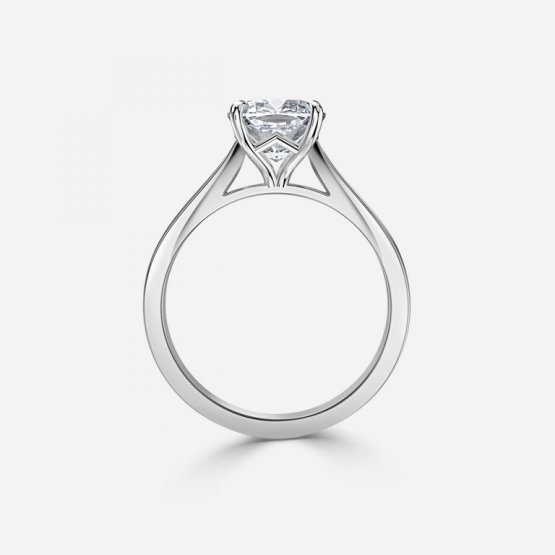1.5 carat cushion cut solitaire diamond ring