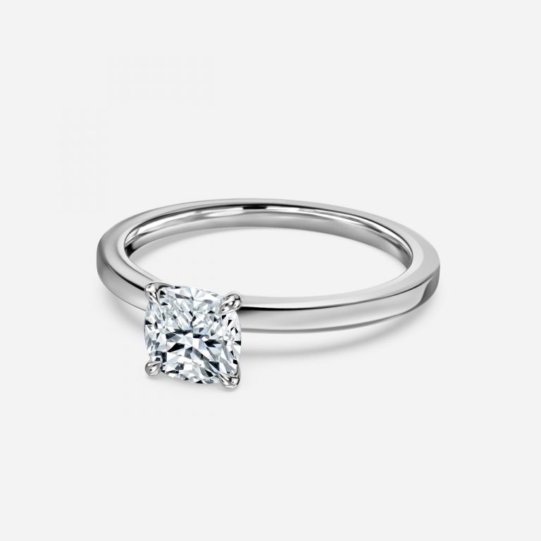 1ct cushion solitaire engagement ring