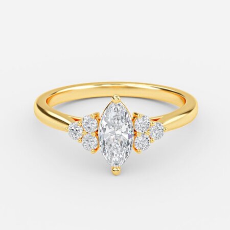 Anika Marquise Cluster Engagement Ring