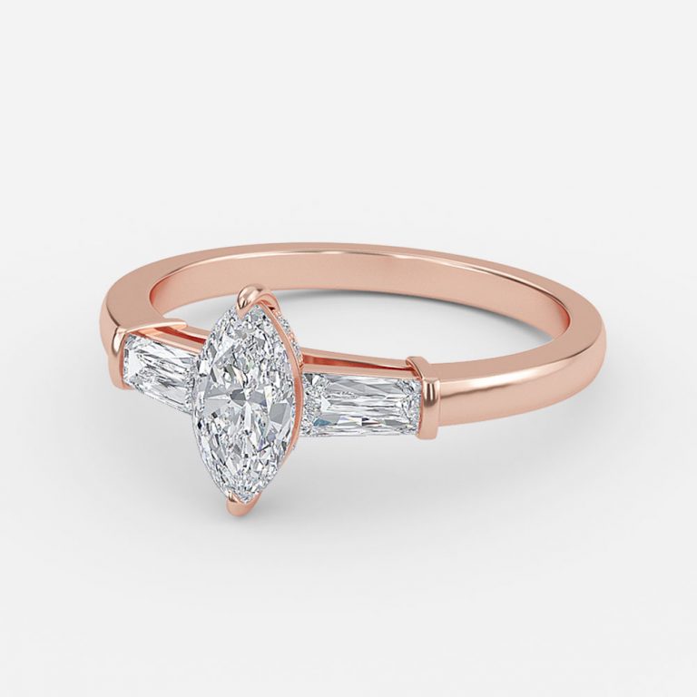 3 stone marquise engagement rings