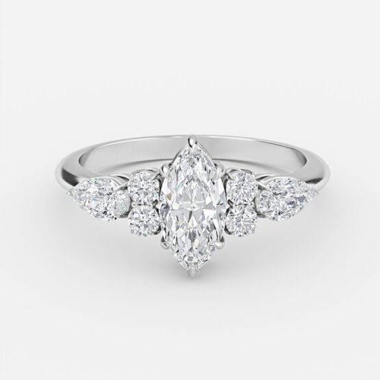 marquise 7 stone ring