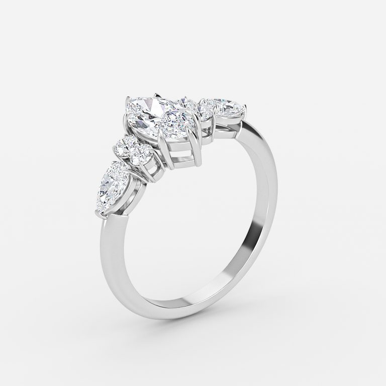 7 stone marquise diamond ring