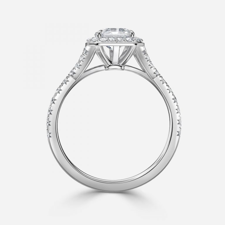 asscher engagement rings with halo