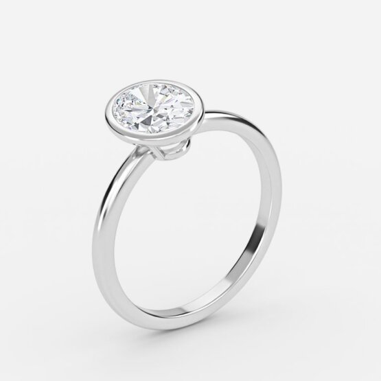 bezel engagement ring oval