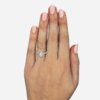 bezel pear diamond ring