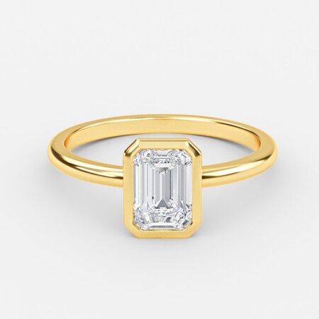 Aerin Emerald Bezel Engagement Ring