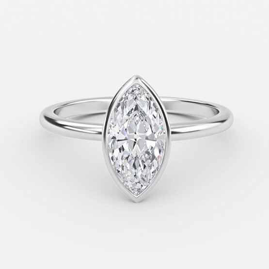 bezel set marquise wide ring