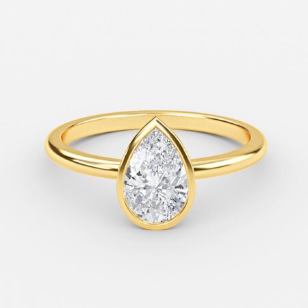 Aerin Pear Bezel Engagement Ring