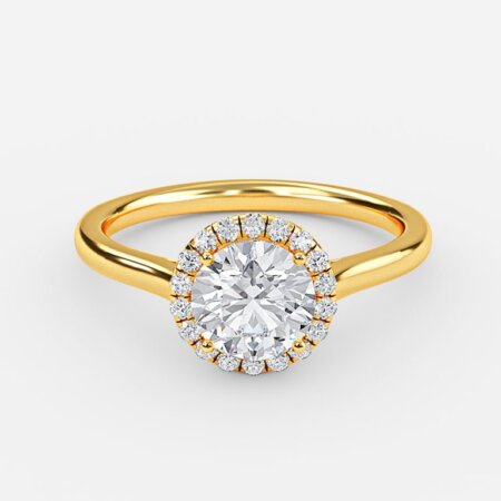 Levi Round Halo Engagement Ring