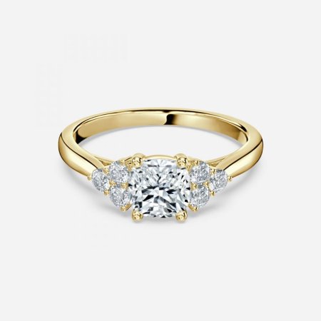 Anika Cushion Cluster Engagement Ring