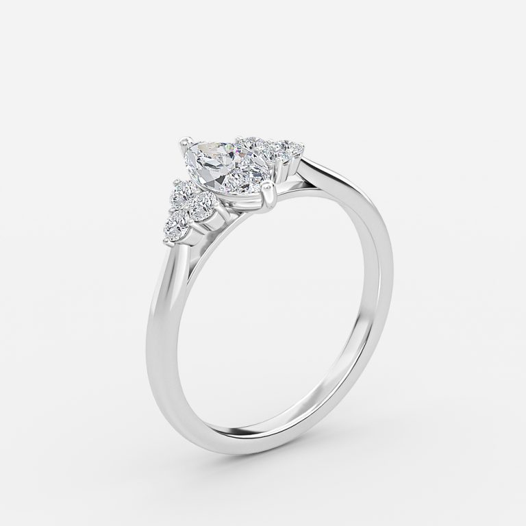 cluster marquise ring