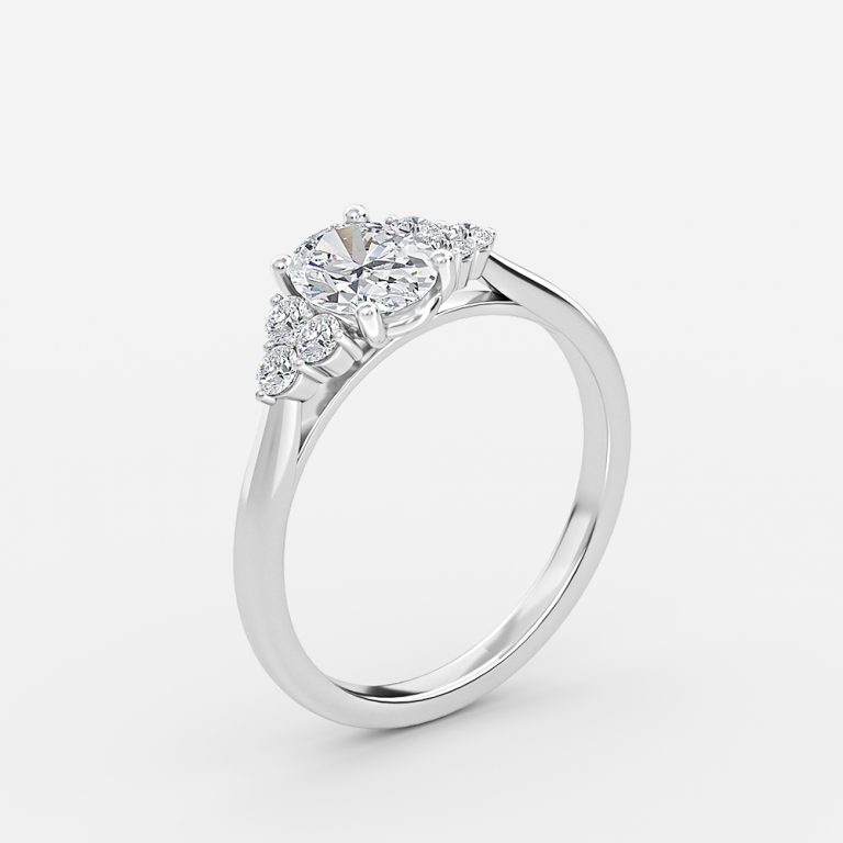 cluster oval ring