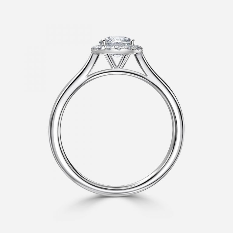 cushion cut engagement ring with halo