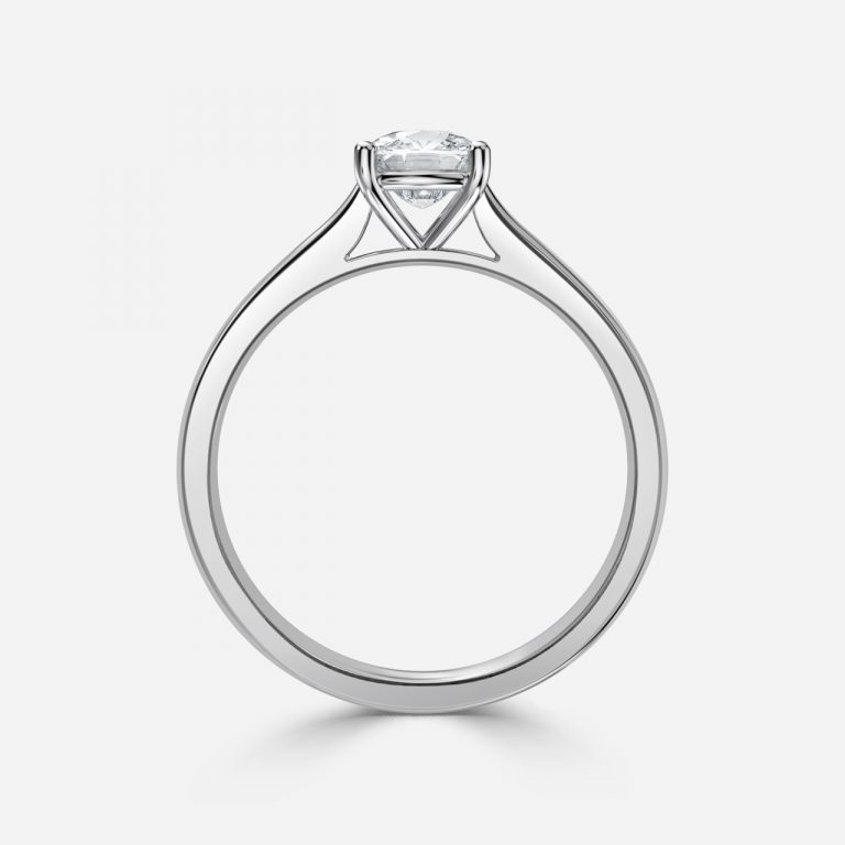 cushion diamond solitaire ring