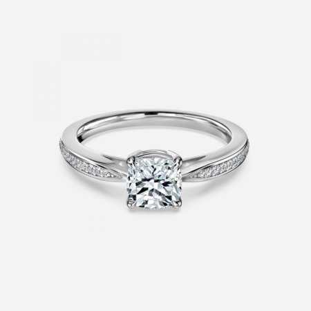 Fior Cushion Diamond Band Engagement Ring