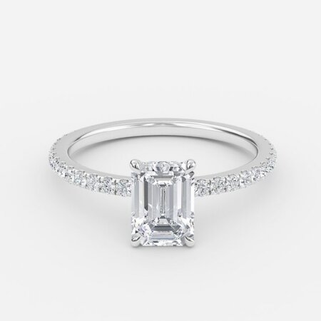 Winston Emerald Dainty Engagement Ring