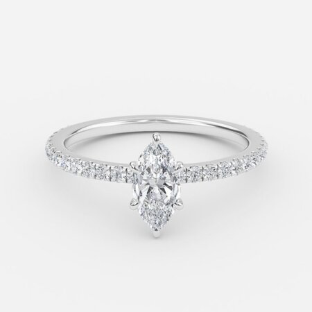 Winston Marquise Diamond Band Engagement Ring
