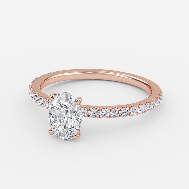 dainty oval diamond ring