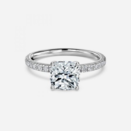 Josephine Cushion Diamond Band Engagement Ring