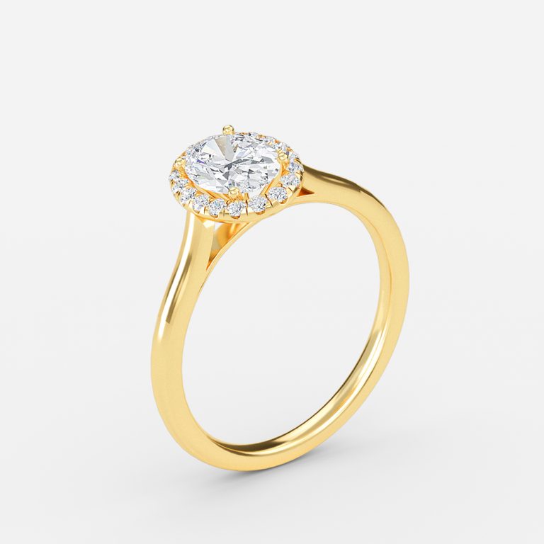 diamond halo oval engagement ring