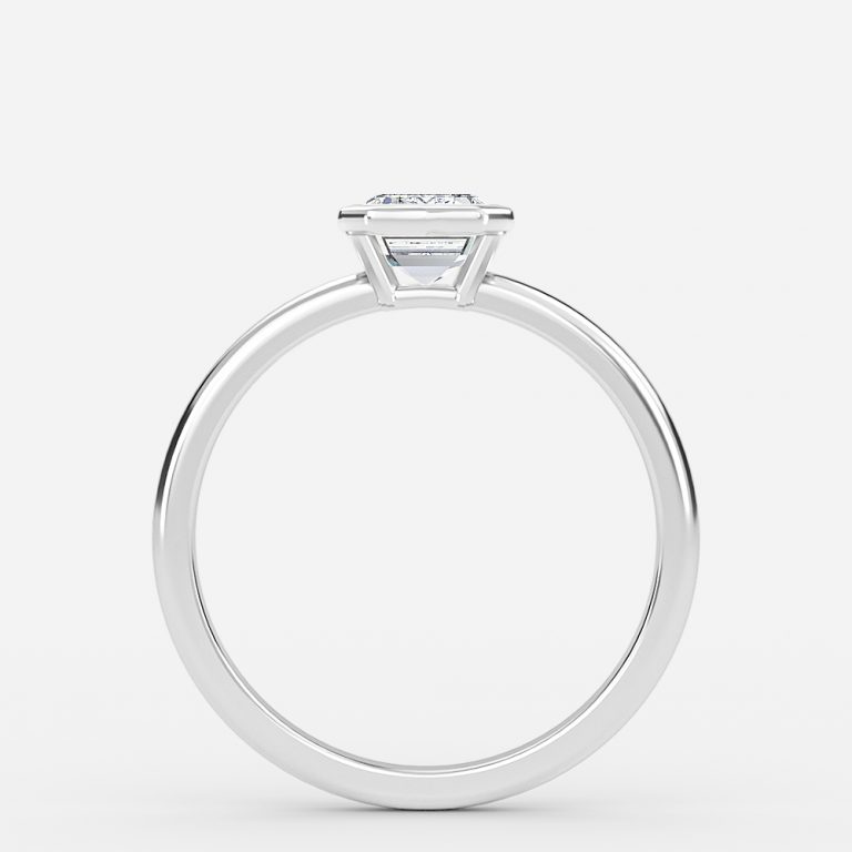 emerald bezel set ring