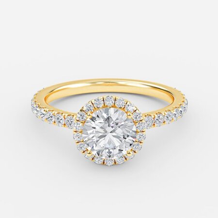 Lillian Round Halo Engagement Ring