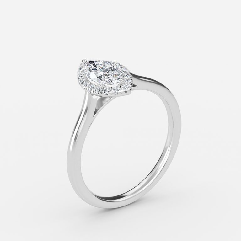 engagement ring marquise halo