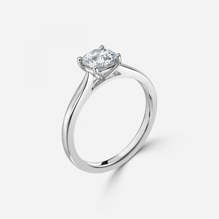 engagement rings solitaire cushion cut