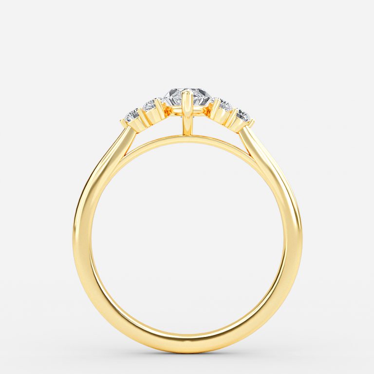 gold diamond cluster ring