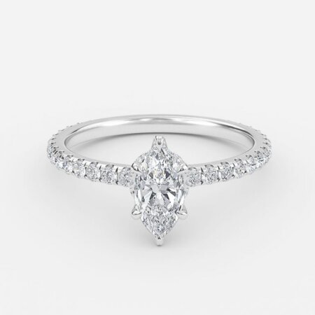 Ambrosia Marquise Hidden Halo Engagement Ring