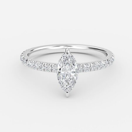 Lucian Marquise Hidden Halo Engagement Ring