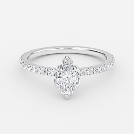Moonlight Marquise Diamond Band Engagement Ring