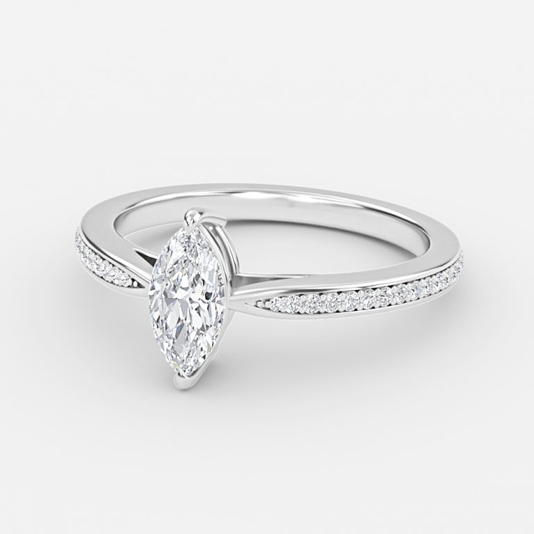 marquise cut wedding band