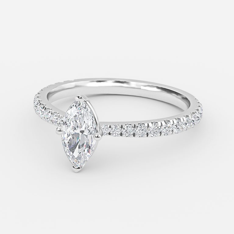 marquise diamond wedding band