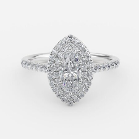 Laila Marquise Halo Engagement Ring