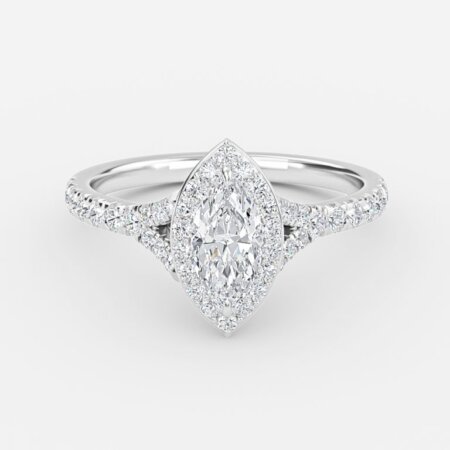 Chelsea Marquise Halo Engagement Ring